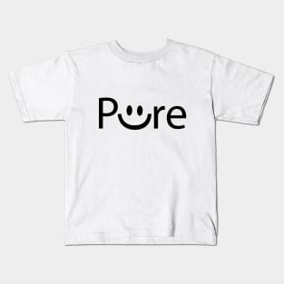 Pure smile artistic typography design Kids T-Shirt